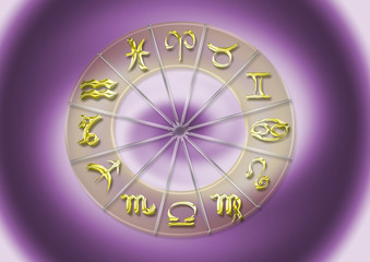Obraz premium segni zodiacali viola