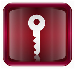 Key icon button, isolated on white background.