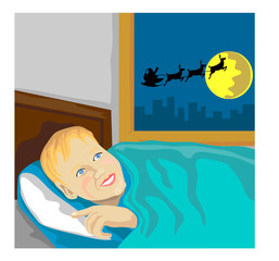 Boy waiting for Santa