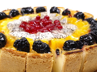 käsekuchen mit früchten
