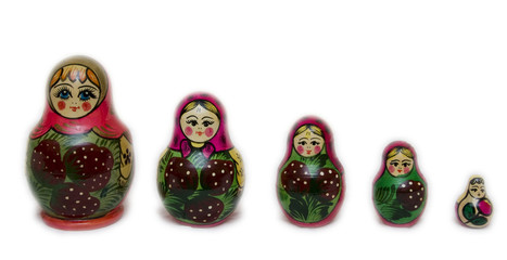 Line of Russian dolls