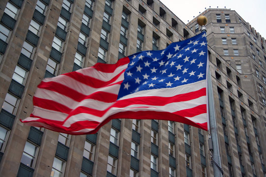 Amerikaflagge in Chicago