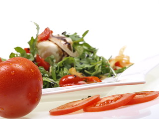 ruccola salat mit ziegenkäse