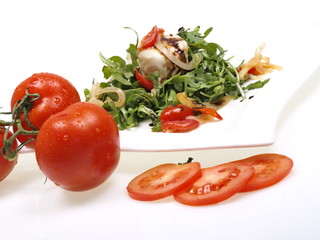 ruccola salat mit ziegenkäse