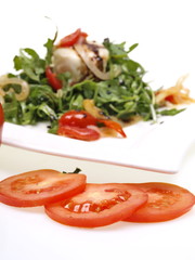 ruccola salat mit ziegenkäse