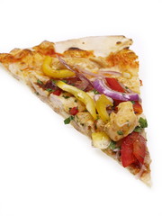 pizza mit hühnchen und paprika