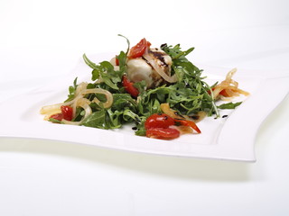 ruccola salat mit ziegenkäse