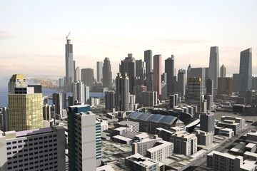 Fototapeta premium Imaginary city 114