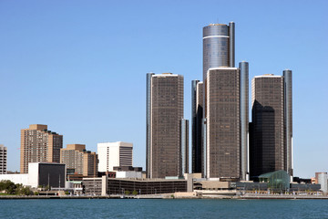 view of Detroit skyline from Windsor, Ontario