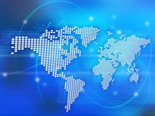 world map technology-style