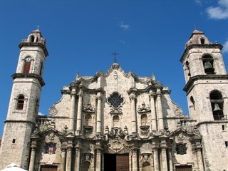 Fototapeta premium A view of the Old Havana Cathedral