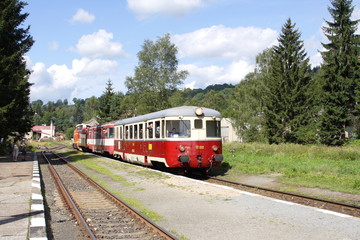 Approaching ancient train railway station