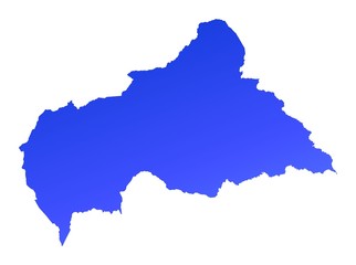 blue gradient map of Central African Republic