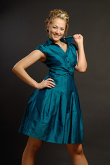 The beautiful girl in a dress 1