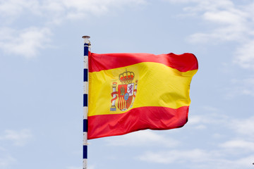 Fototapeta na wymiar Banderą Hiszpanii