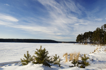 Frozen lake