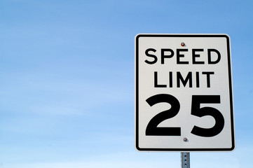 25 mph Sign