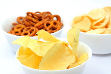 potato chips and other snacks