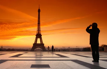 Fotobehang Eiffeltoren © hassan bensliman