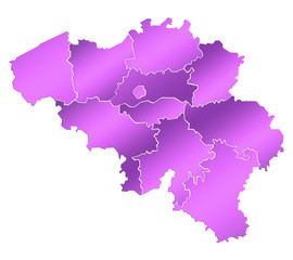 Fototapeta premium Carte Belgique Violet