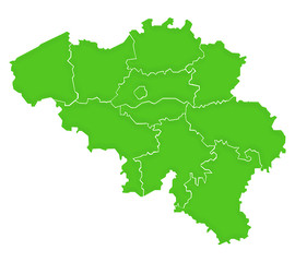 Carte Belgique Vert Satin