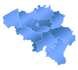 Carte Belgique Bleu