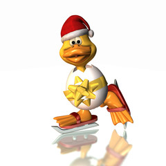 Christmas Skating Duck 2