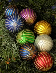 Obraz na płótnie Canvas Christmas tree ornaments
