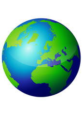 Globe terrestre (métal)
