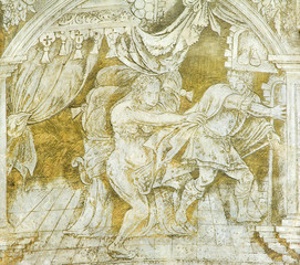 Czech Republic, Prague: decoration on a wall