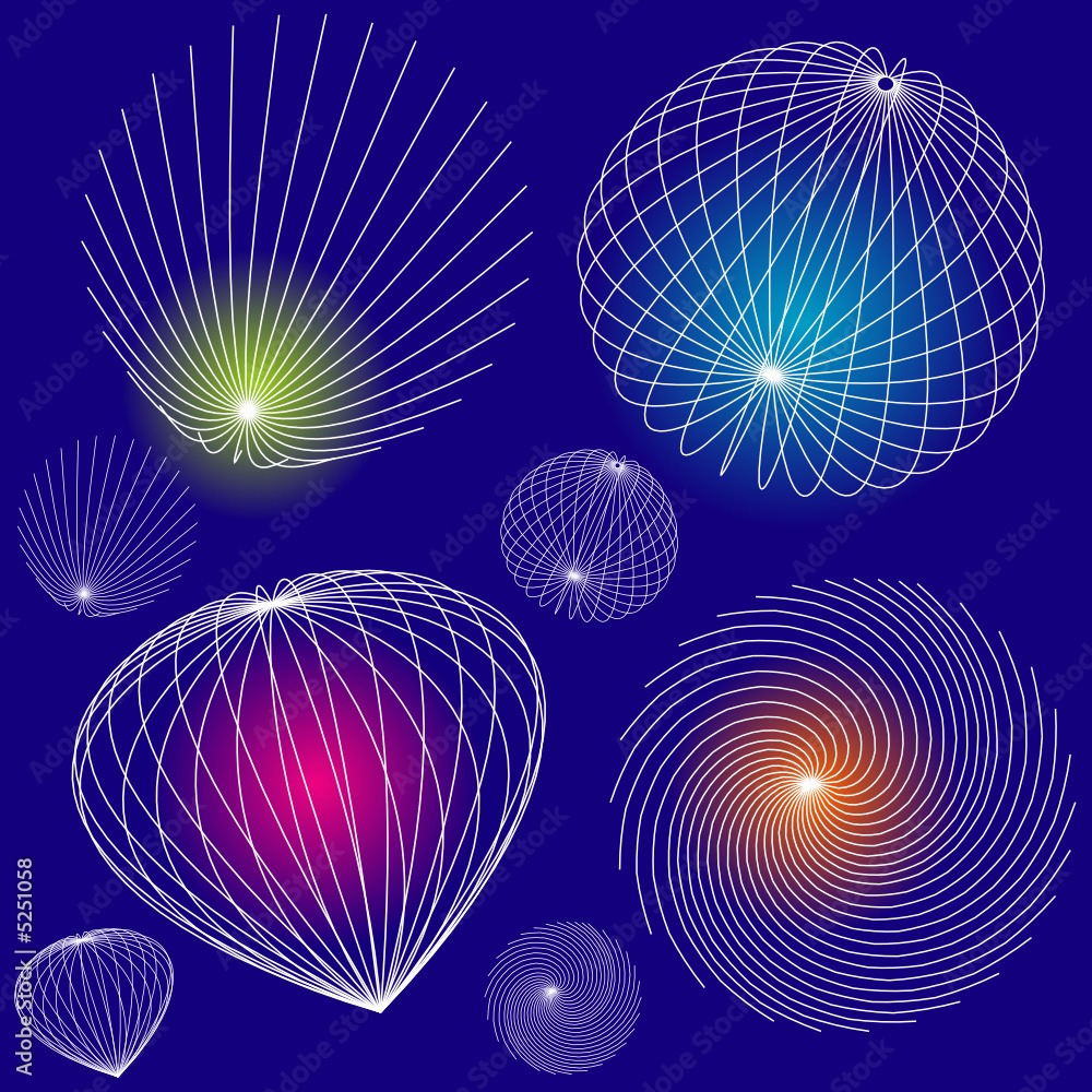 Aufkleber vector_four different type of lines shape