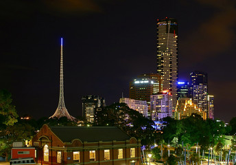 Arts Centre Melbourne at night © jobhopper