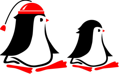 Obraz premium cartoon penguins