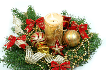 Red and gold Christmas decors