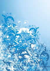Fototapeta na wymiar frosty chaos - winter illustration