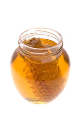 fresh honey with honeycomb
