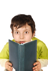 Wonder kid reading book  