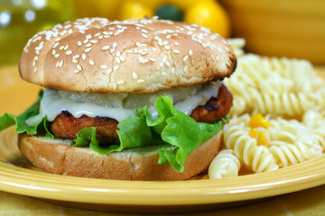 Teriyaki Salmon Burger