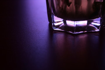 glass with night lights