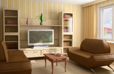 modern interior 3d