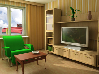 modern interior 3d