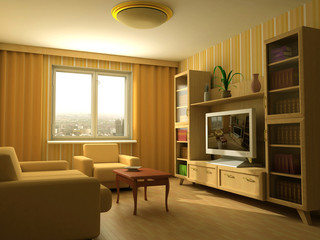 modern interior 3d