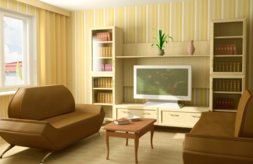 modern interior 3d