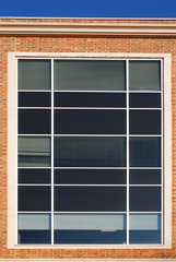 Large multi-storey window on an office building