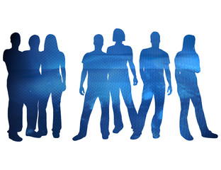 Obraz premium textures style of people silhouettes 