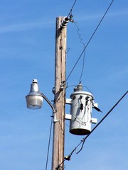 light pole and transformer