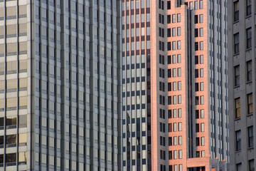 Fototapeta na wymiar Downtown Chicago jungle of windows