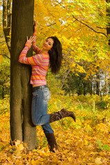 autmun fashion girl portrait