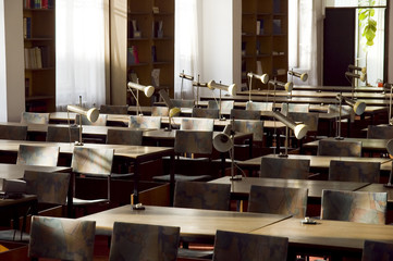 Reading room in library