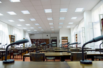 Reading room in library
